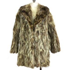 Tibor Furs Skokie 1940s-50s Raccoon Fur Coat